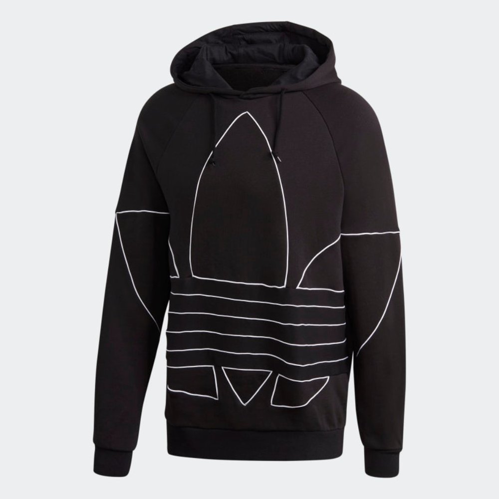 Adidas Originals Men's  BIG TREFOIL OUTLINE HOODIE GE0823